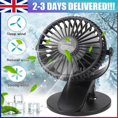 £7.90 • Buy 6 Inch 150mm Clip On Office Desk 3 Speeds Mini Fan Grow Room Tent Hydroponics UK