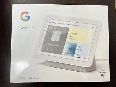 $120 • Buy NEW Google Nest Hub 7 Inches 2nd Generation Charcoal Smart Home Display Speaker
