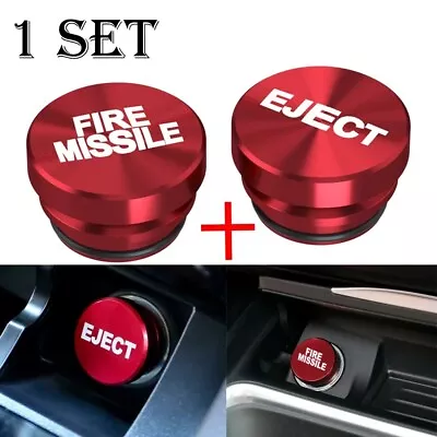 2Pcs Car Fire Missile Eject Button Cigarette Lighter Plug Cover Accessories 12V • $3.99