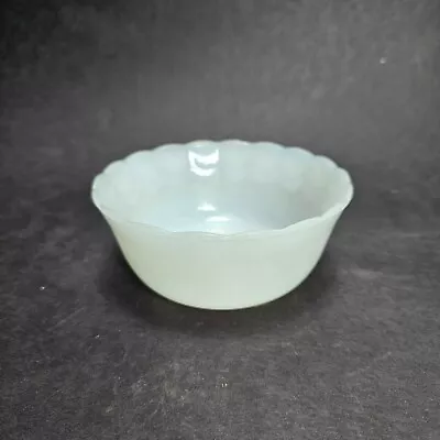 Vintage Milk Glass Glasbake Bowl # J-2019 Dipping Mixing Bowl 4.75  Dia X 2  H • $10