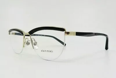 £88.40 • Buy Alain Mikli A02023 001 New Women's Black/ Gold Paris Eyeglasses 53mm With Case