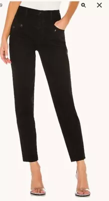 New J BRAND X ELSA HOSK Playday Jean High-Rise Holiday Black Tapered 30 • $89.99