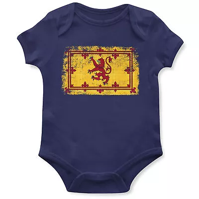 Scotland Babygrow For Baby Coat Of Arms Football Country Scottish Hooded Top ... • £12.99