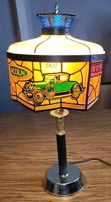 Vintage Ford Lincoln Mercury Dealer Desk Lamp Tiffany Style Plastic Shade • $199.99