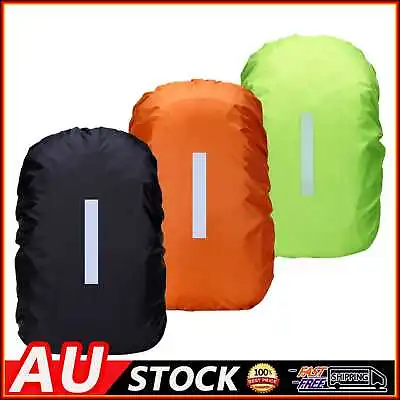 Waterproof Backpack Rain Cover Hi-Visibility Cover Antislip Cross Buckle Straps • $8.49