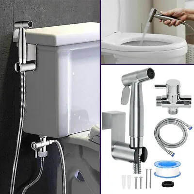 Handheld Douche Bidet Toilet Jet Spray Muslim Hygienic Shower And Diverter Kit • £15