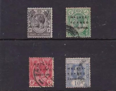 Straits Settlements King George V MSCA MBE Overprinted Stamps • £10