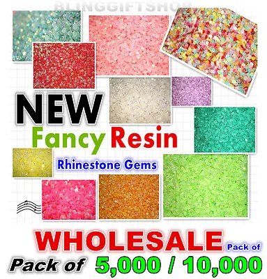 5000/10000 Pearls  Resin Flat Back Rhinestone Diamante Nail Art Craft Gems 4-5mm • £5
