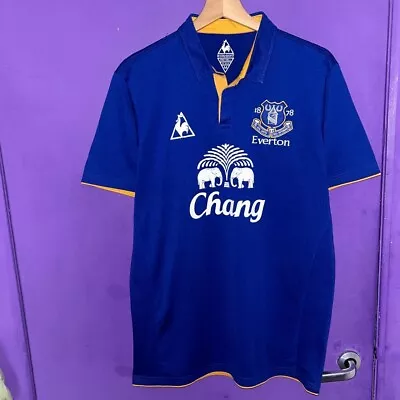 Le Coq Sportif Everton FC Football Jersey Blue Shirt 2011-12 Home Kit Medium M • £28