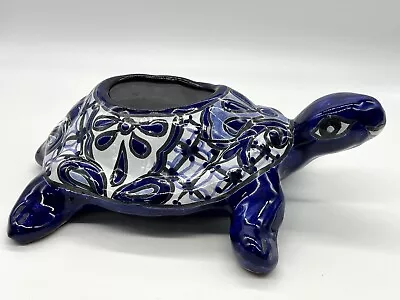 Talavera Turtle Planter Animal Pot Mexican Pottery Cute Folk Art Home Decor 12” • $32