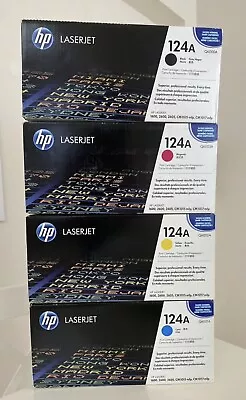 Genuine Sealed HP 124A Toner Cartridge SET CMYK Q6000A Q6001A Q6002A Q6003A. • $249.99