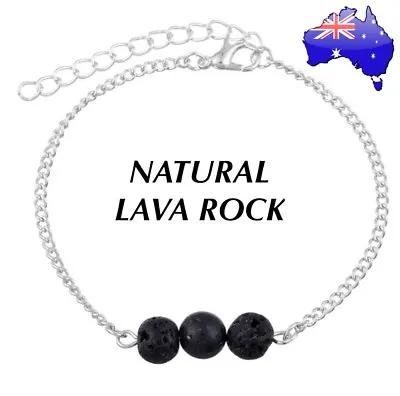$8.95 • Buy Natural Lava Rock Stone Aromatherapy Essential Oil Diffuser Aroma Bracelet Gift