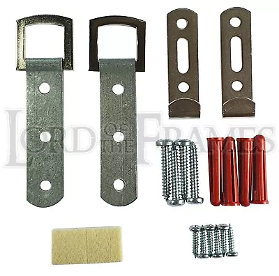 £44.99 • Buy Secure Heavy Duty Large Picture Frame Mirror Hanging Kit Hooks Hangers Fittings