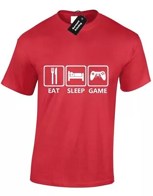 Eat Sleep Game Mens T Shirt Funny Gaming Gamer Battle Pc Tee • £7.99