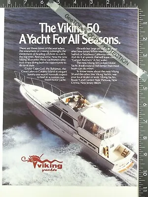 1983 ADVERTISEMENT For Viking 50 Cockpit Boat Motor Yacht • $12.50