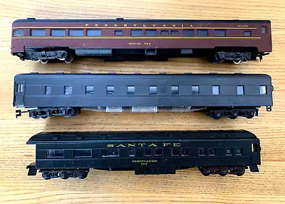 HO Lot Of 3 Athearn Santa Fe Observation 1517 Rivarossi Pullman Passenger Cars • $24.95