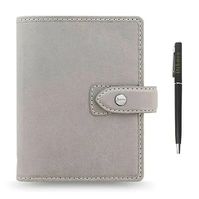 Filofax Malden (Pocket) Leather Organizer Bundle With DiLoro  Pen • $83.99