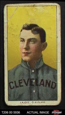 1909 T206 Nap Lajoie Portrait Naps (Indians) HOF VARIATION 1 - POOR • $790