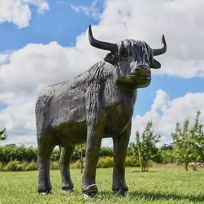 Life-Size Freestanding Highland Cow Garden Sculpture - Aluminium Ornament • £2050