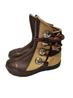 Son Of Sandlar Boots 7 Medieval Renaissance Boots Handmade Leather Womens  • $350