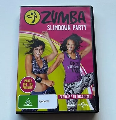 Zumba Slimdown Party DVD 2016 Fitness Weight Loss Dancing VGC Region 2 + 4 • $6.95