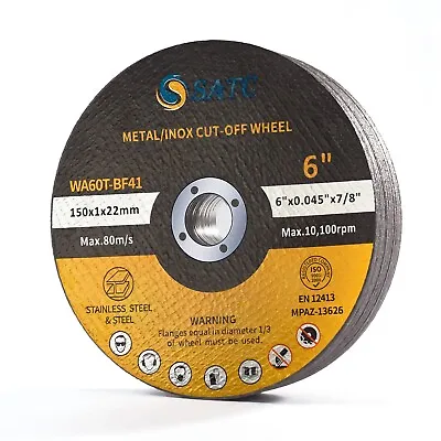 25 Pack Cut Off Wheels 6  Metal & Stainless Steel Cutting Disc For Angle Grinder • $30.29