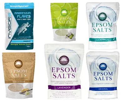 Epsom Bath Salts Spa Soak Natural Magnesium Sulphate Muscle Aches Pains Lavender • £4.95