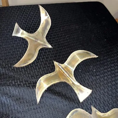 Vintage Mcm Brutalist Birds In Flight Metal Wall Sculpture Jere Style Era • $256.50