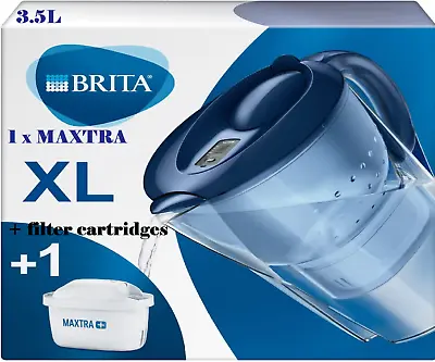 £20.99 • Buy BRITA Marella XL MAXTRA+ Plus 3.5L Water Filter Table Jug With 1 Cartridge, Blue