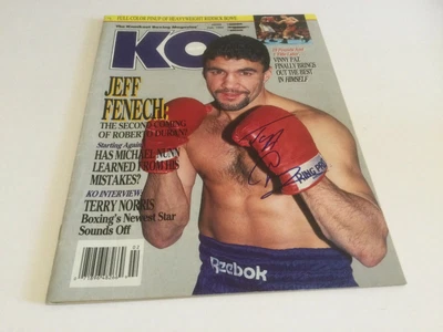 $50 • Buy Jeff Fenech (Boxing Champion) Hand Signed Boxing Magazine CLEARANCE