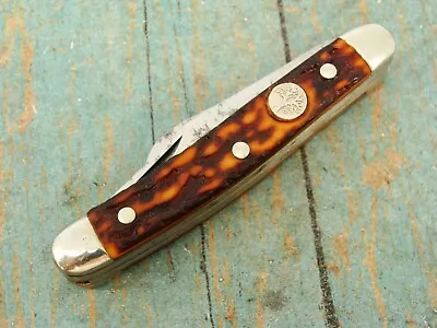 Vintage Boker Usa Tree Brand 8388 Stockman Jack Folding Pocket Knife Knives Tool • $48