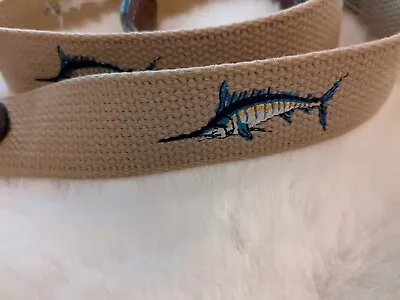 Ocean Rider Men's Belt Embroidered Sword Fish Size 38 • $22.99