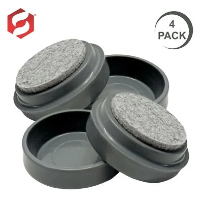 £4.26 • Buy 4 X Large Grey Castor Cups Carpet Floor Chair Sofa Furniture Protectors Caster