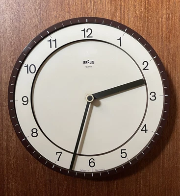 £140 • Buy Vintage Braun 4861 ABK30 Wall Clock 1982 Dietrich Lubs, Dieter Rams, Modernist