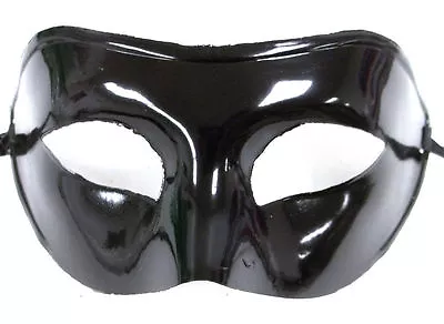 Smooth Black Mardi Gras Dance Masquerade Mask Favorite Men • $5.69