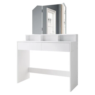 $119 • Buy Dressing Table Mirror Stool Jewellery Makeup Vanity Desk Storage Cabinet 