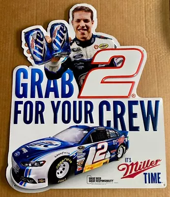 NEW Miller Lite Beer 🍺 Brad Keselowski #2 NASCAR Racing Metal Tin Sign 23 X18  • $40