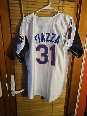 Vintage Majestic New York Mets Mike Piazza Jersey Men's L Satin Shiny Stitched • $80