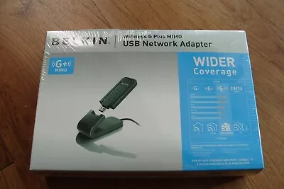 Belkin Wireless G PLUS MIMO USB Network Adapter New And Sealed • $9.95