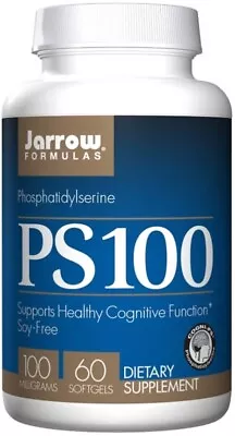 Jarrow Formulas PS-100 100mg 60 Softgels Support Brain Health (BBE 31/01/2024) • £13.99