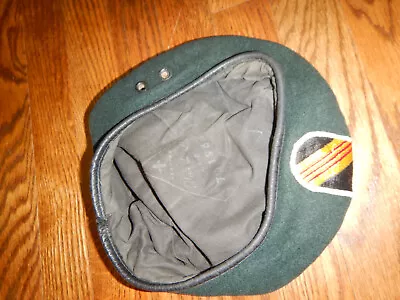 Green Beret * Vietnam Era Dated 64' * Size 7 1/8 * 5th SFG Special Forces Beret • $105.50