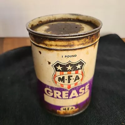 Vintage Mfa Oil Company 1 Pound Lube All Grease Can Missouri Farmers Association • $39.99