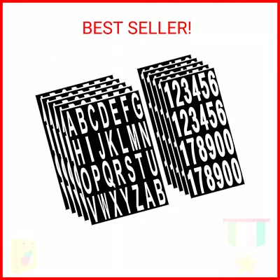 10 Sheet 3 Inch Mailbox Numbers And Letters Cut Classic Style Self-Adhesive Viny • $10.87