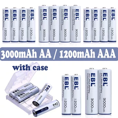 AA AAA 3000/1200mAh Lithium Batteries Non-rechargeable Long Lasting Exp.2033 Lot • $7.29