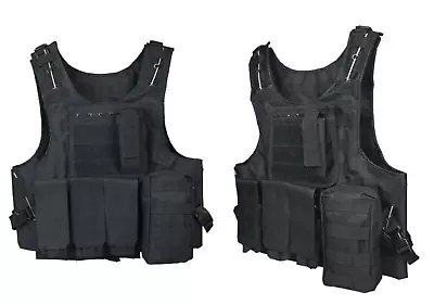 Molle Combat Assault Plate Carrier Camo Hunting Army Vest Military Tactical Vest • $45.99