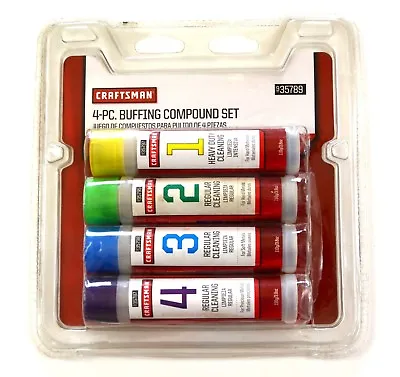 4pc CRAFTSMAN POLISHING COMPOUND SET FOR ALL METALS JEWELERS ROUGE 935789 • $20.99