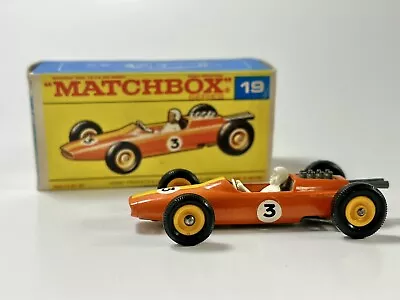 Vintage Lesney MATCHBOX 19D - LOTUS RACING CAR - With Original Box  • $110