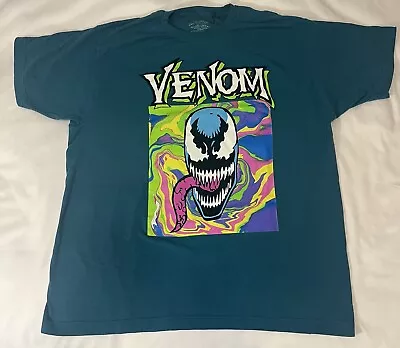  VENOM Psychedelic Face MARVEL T-Shirt Men’s Bright Colors  Size 2XL • $21