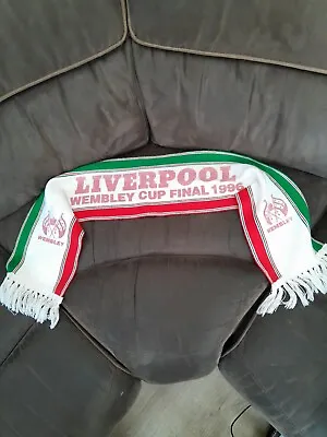 Vintage Liverpool FC Scarf Wembley FA Cup Final 1996 • £10.99