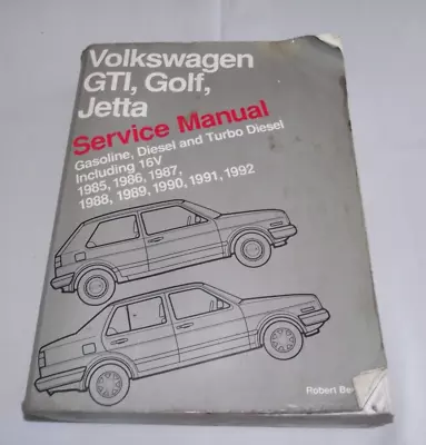 Volkswagen GTI Golf Jetta Robert Bentley Service Manual 1985-1992 Diesel Gas VW • $49.99